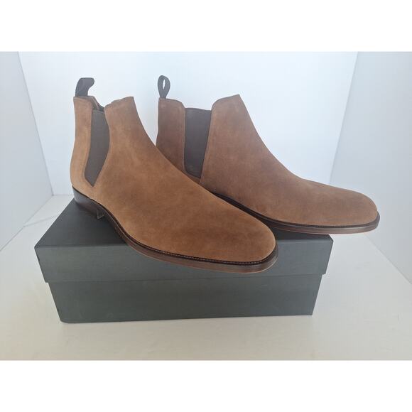 Aldo Brown Suede Chelsea Boots Men’s Size 10 / EU 43 Classic Slip-On Style - Picture 1 of 8